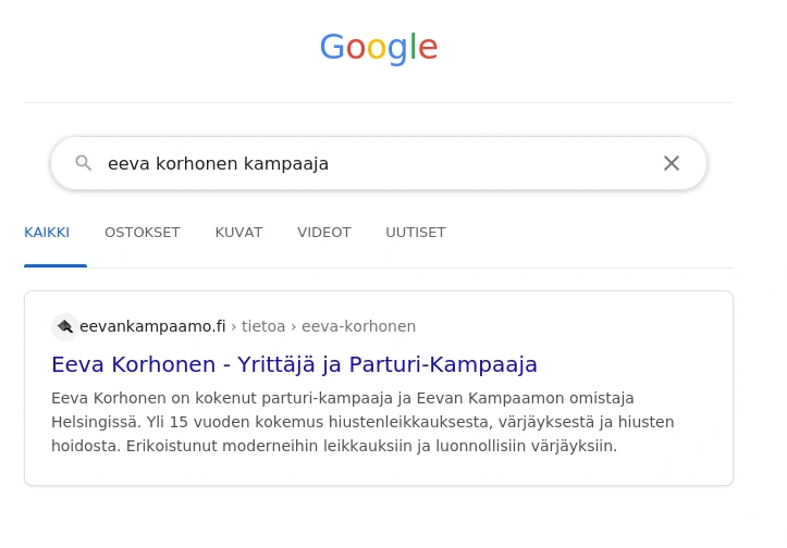 Person Schema henkilöprofiileille työntekijäsivuilla