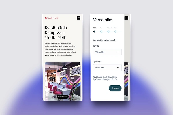Ajanvaraus kynsistudion kotisivuilla