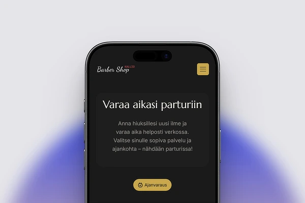 Ajanvaraus parturin kotisivuilla