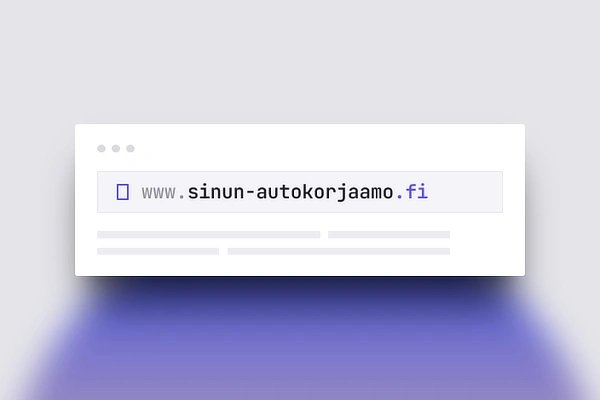 Autokorjaamon oma verkkotunnus