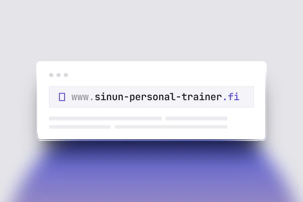 Personal trainerin oma verkkotunnus