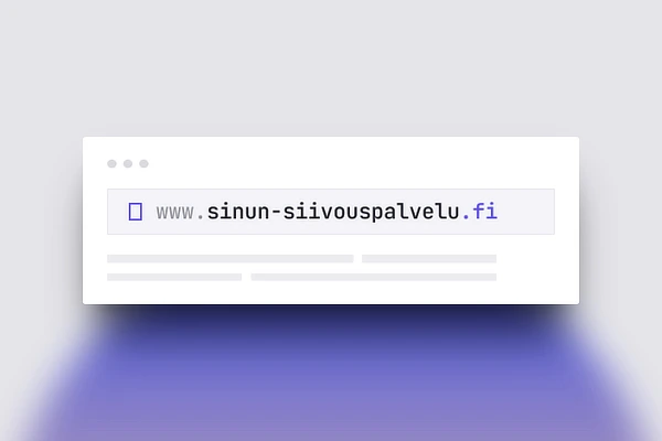 Siivousyrityksen oma verkkotunnus