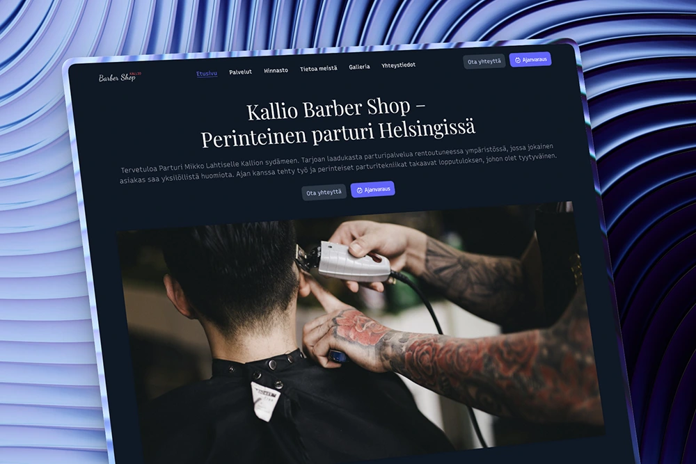 Parturin kotisivujen etusivu